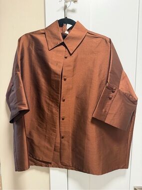 Men's Short-Sleeve Button Shirt - Brown